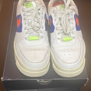 Nike Air Force 1 Pixel- Women’s 8.5 Sneakers- Summit White/ Hyper Crimson